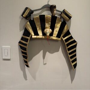 Treasure Gurus Deluxe Gold Black Egyptian Headdress Goddess Headpiece Snake King